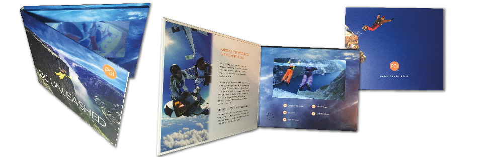 video brochure book hard cover video fusion